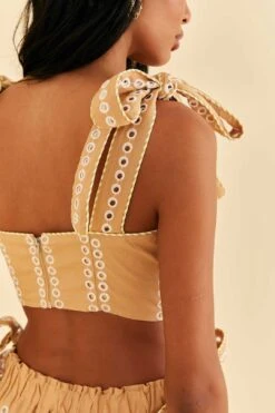 Farm Rio Sand Richelieu Sleeveless Midi Dress -Modern Dress World 313594 04