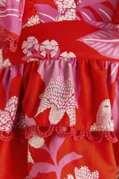 Farm Rio Red Dewdrop Floral Sleeveless Blouse 7 Farm Rio Red Dewdrop Floral Sleeveless Blouse -Modern Dress World 313598 04