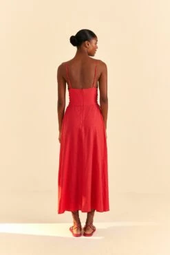 Farm Rio Red Sleeveless Midi Dress -Modern Dress World 313607 04
