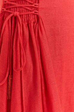 Farm Rio Red Sleeveless Midi Dress -Modern Dress World 313607 05