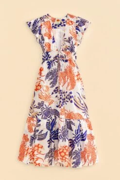 Farm Rio Off-White Mixed Lobsters Midi Dress 10 Farm Rio Off-White Mixed Lobsters Midi Dress -Modern Dress World 313608 06