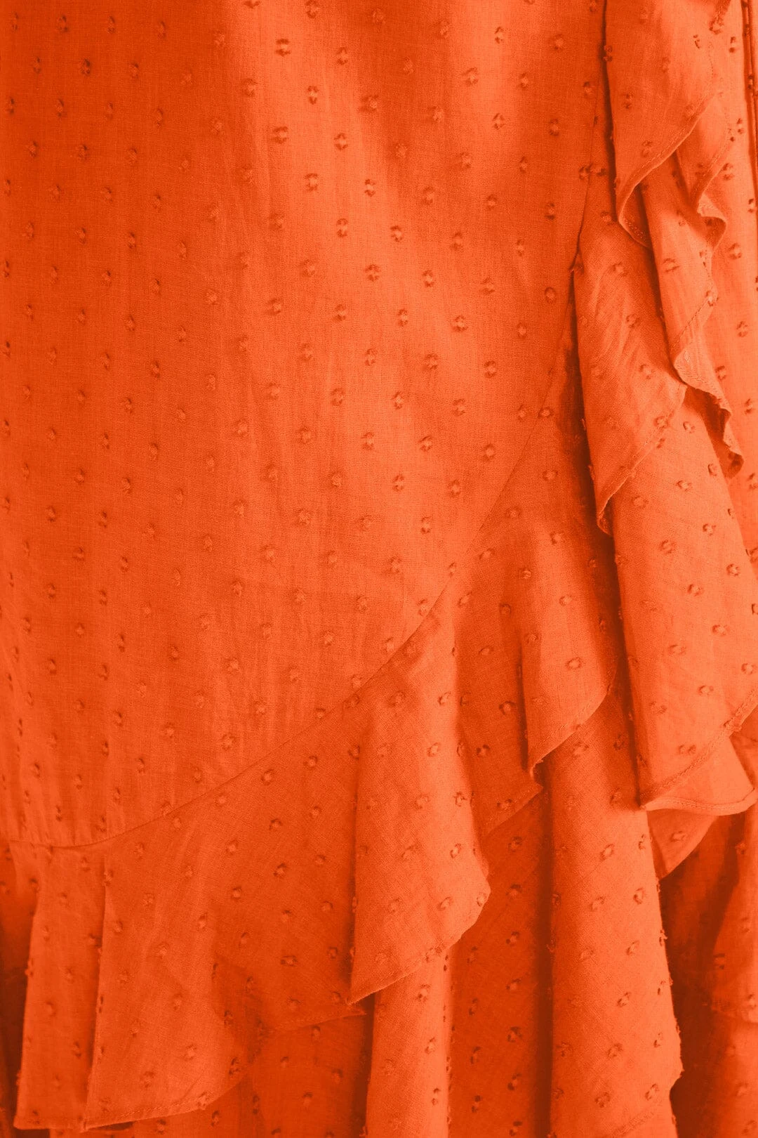 Farm Rio Orange Ruffles Midi Dress 4 Farm Rio Orange Ruffles Midi Dress - Image 4