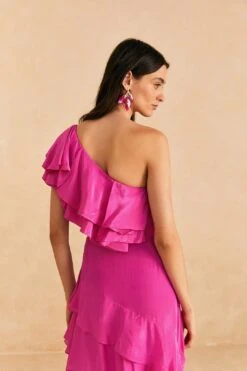 Farm Rio Dark Pink Marocaine Ruffle Top -Modern Dress World 313616 04