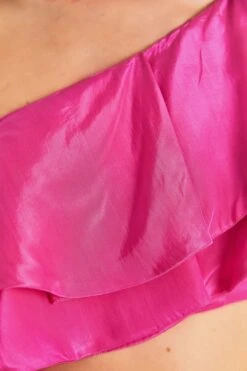 Farm Rio Dark Pink Marocaine Ruffle Top -Modern Dress World 313616 05