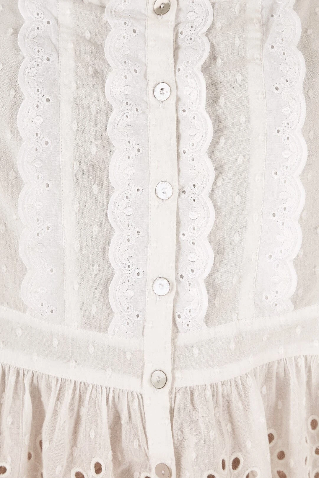 Farm Rio Off-White Laces Blouse 3 Farm Rio Off-White Laces Blouse - Image 3