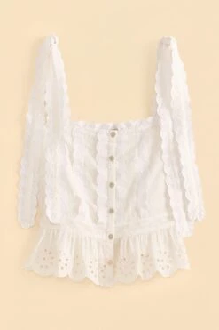 Farm Rio Off-White Laces Blouse 7 Farm Rio Off-White Laces Blouse -Modern Dress World 313617 04