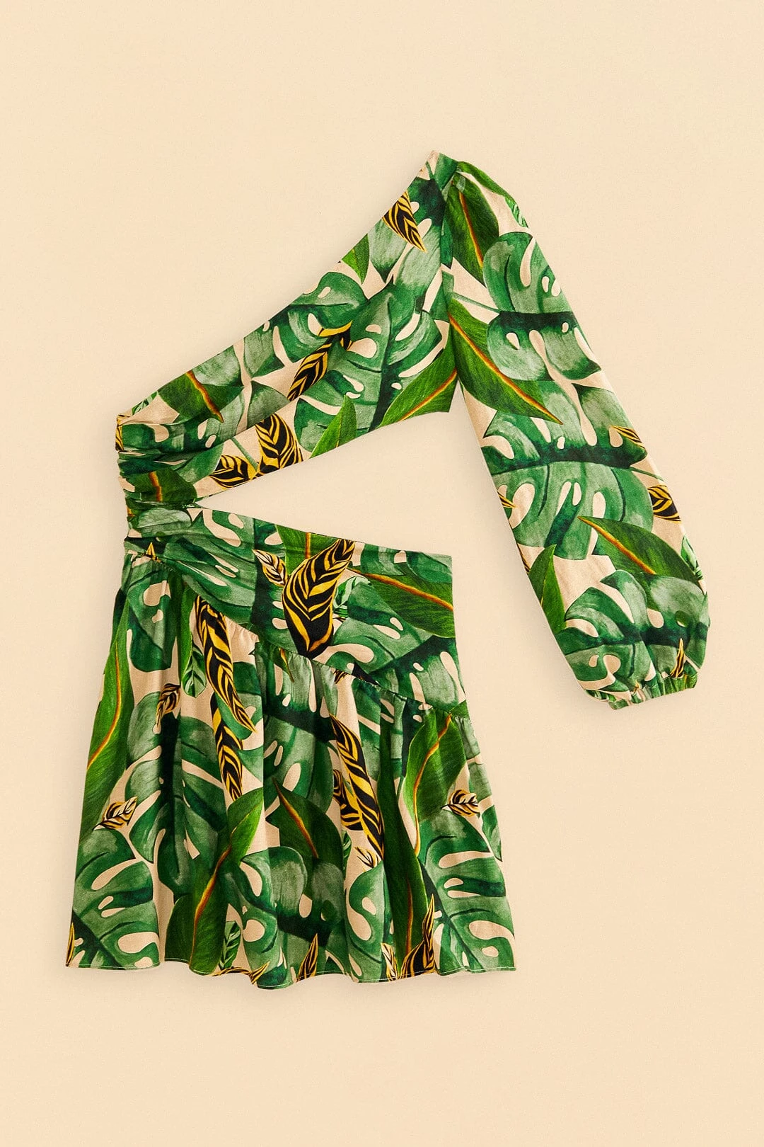 Farm Rio Tropical Leaves One Shoulder Mini Dress 5 Farm Rio Tropical Leaves One Shoulder Mini Dress - Image 5