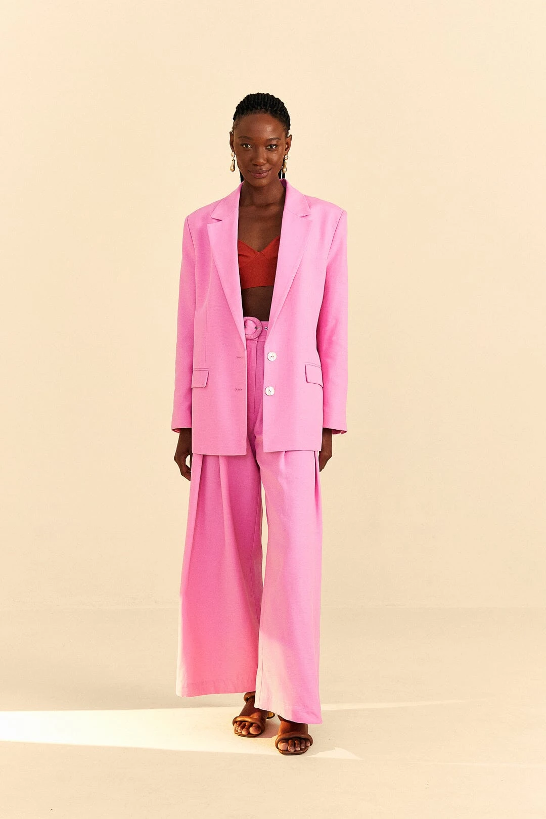 Farm Rio Pink Tailored Pants 2 Farm Rio Pink Tailored Pants - Image 2