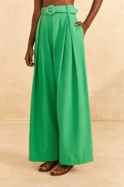 Farm Rio Bright Green Tailored Pants -Modern Dress World 313628 03