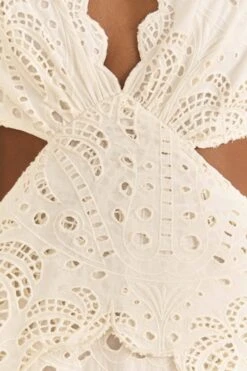 Farm Rio Off-White Richelieu Midi Dress -Modern Dress World 313629 04