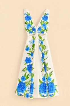 Farm Rio Off-White Romantic Garden Midi Dress 9 Farm Rio Off-White Romantic Garden Midi Dress -Modern Dress World 313630 05