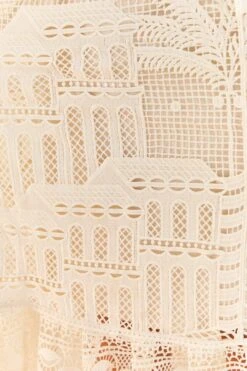 Farm Rio Off-White Morada Boa Guipure Dress -Modern Dress World 313631 05