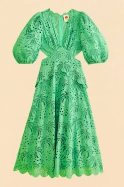 Farm Rio Green Richelieu Midi Dress 11 Farm Rio Green Richelieu Midi Dress -Modern Dress World 313648 06