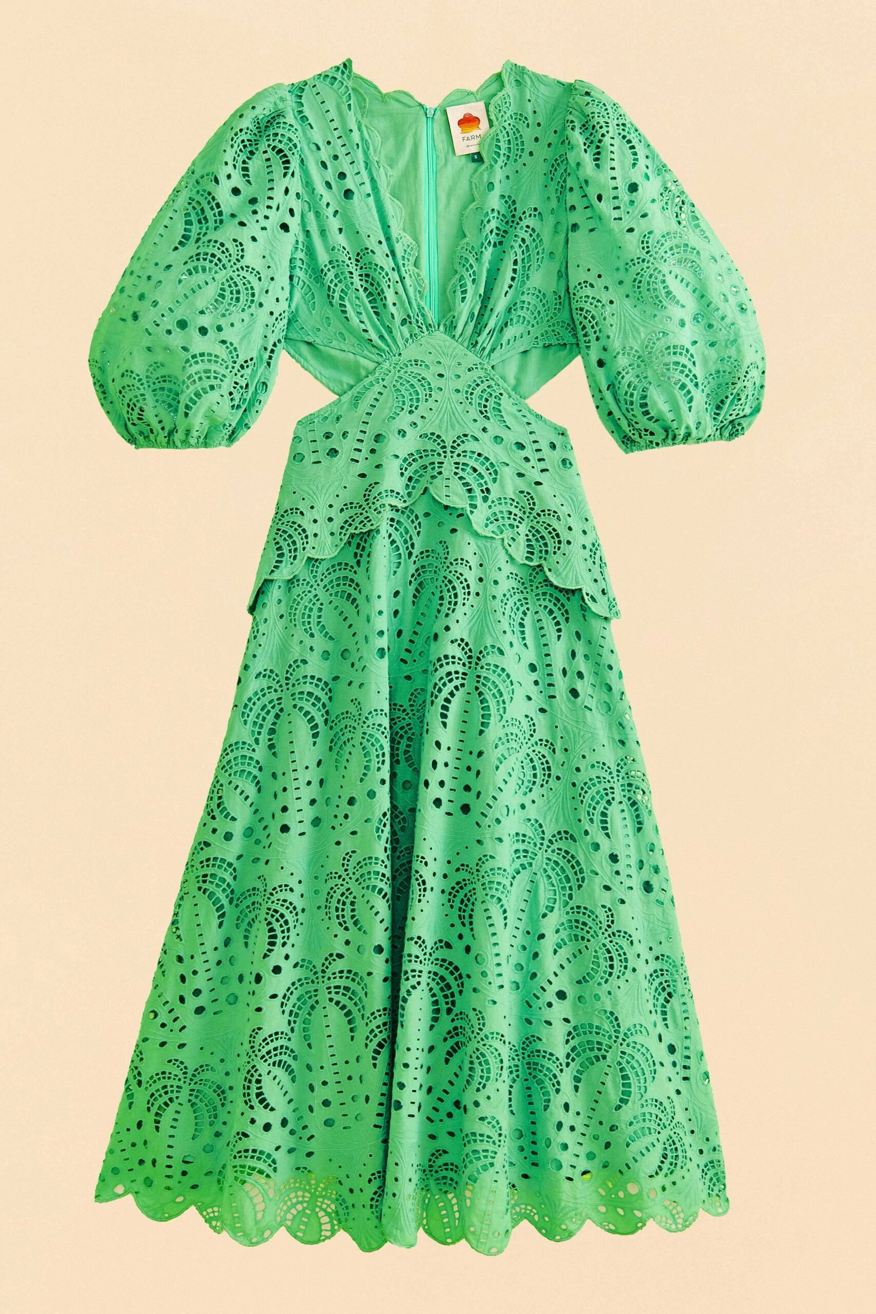 Farm Rio Green Richelieu Midi Dress 6 Farm Rio Green Richelieu Midi Dress - Image 6