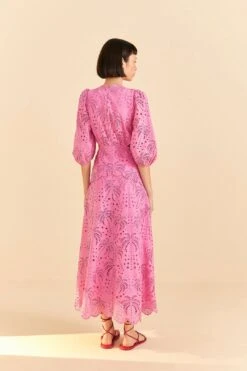 Farm Rio Pink Richelieu Midi Dress -Modern Dress World 313649 04