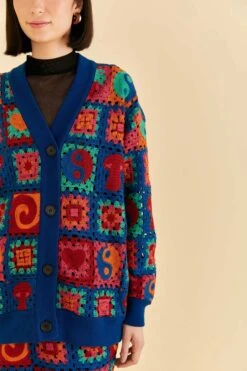 Farm Rio Crochet Icons Cardigan -Modern Dress World 313651 03