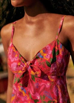 Farm Rio Macaw Flowers Red Jolia Dress 8 Farm Rio Macaw Flowers Red Jolia Dress -Modern Dress World 313758 04