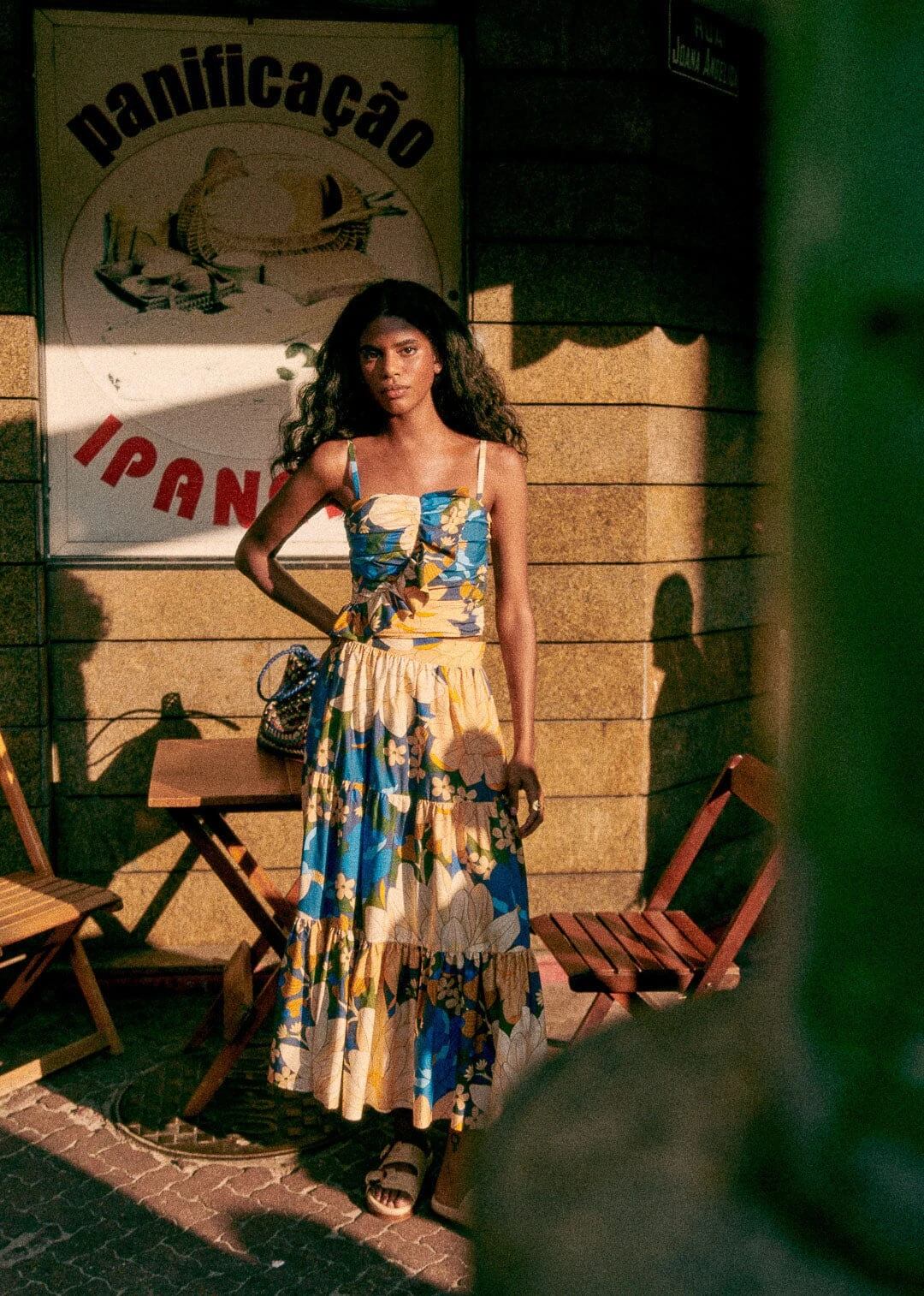 Farm Rio Mandacaru Floral Black Sakura Midi Skirt 1 Farm Rio Mandacaru Floral Black Sakura Midi Skirt