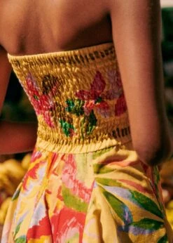 Farm Rio Summer Forest Yellow Olinda Short Dress 7 Farm Rio Summer Forest Yellow Olinda Short Dress -Modern Dress World 313791 03