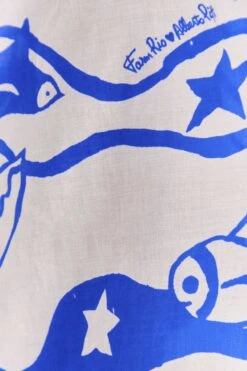 Farm Rio Off-White Pitta Waves Smocked Blouse -Modern Dress World 314085 05