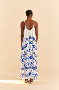 Farm Rio Off-White Pitta Waves Sleeveless Maxi Dress 9 Farm Rio Off-White Pitta Waves Sleeveless Maxi Dress -Modern Dress World 314086 04