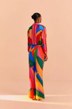 Farm Rio Colorful Leaves Lenzing™ Ecovero™ Viscose Pants 9 Farm Rio Colorful Leaves Lenzing™ Ecovero™ Viscose Pants -Modern Dress World 314097 04