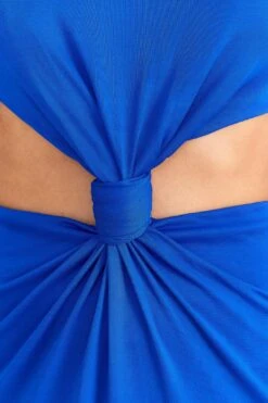 Farm Rio Blue Knot Cut Out Maxi Dress -Modern Dress World 314099 05