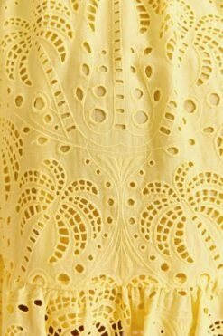 Farm Rio Light Yellow Palm Tree Mini Dress -Modern Dress World 314107 05