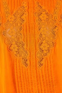 Farm Rio Orange Lace Blouse -Modern Dress World 314469 05
