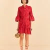 Farm Rio Red Palm Tree Mini Dress