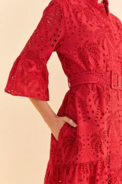 Farm Rio Red Palm Tree Mini Dress -Modern Dress World 314488 03