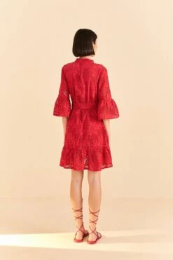 Farm Rio Red Palm Tree Mini Dress -Modern Dress World 314488 04