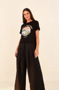 Farm Rio Black Low Waist Pants 9 Farm Rio Black Low Waist Pants -Modern Dress World 314509 04
