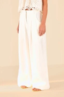 Farm Rio Off White Low Waist Pants -Modern Dress World 314510 03