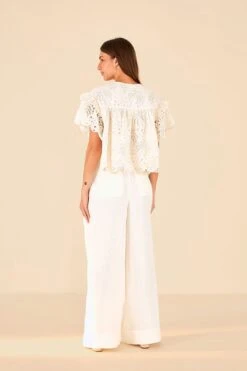 Farm Rio Off White Low Waist Pants -Modern Dress World 314510 04