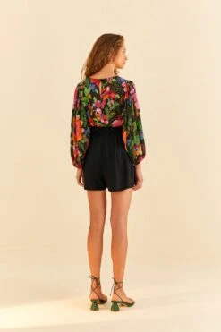 Farm Rio Black Shorts 8 Farm Rio Black Shorts -Modern Dress World 314513 04