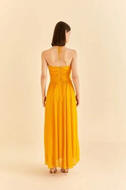Farm Rio Yellow Sleeveless Maxi Dress With Sun Buckle -Modern Dress World 314753 04