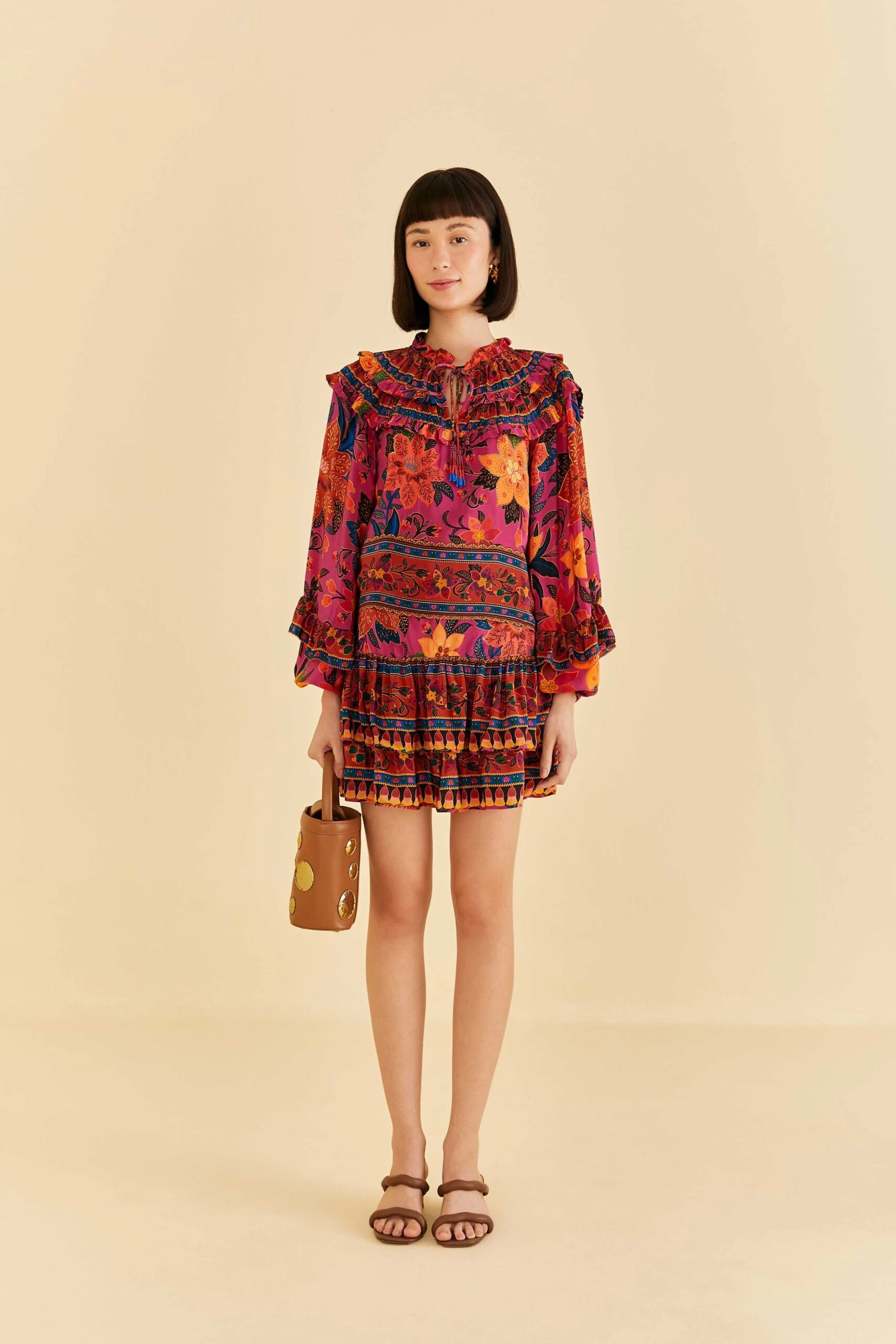 Farm Rio Pink Tropical Tapestry Long Sleeve Blouse 2 Farm Rio Pink Tropical Tapestry Long Sleeve Blouse - Image 2