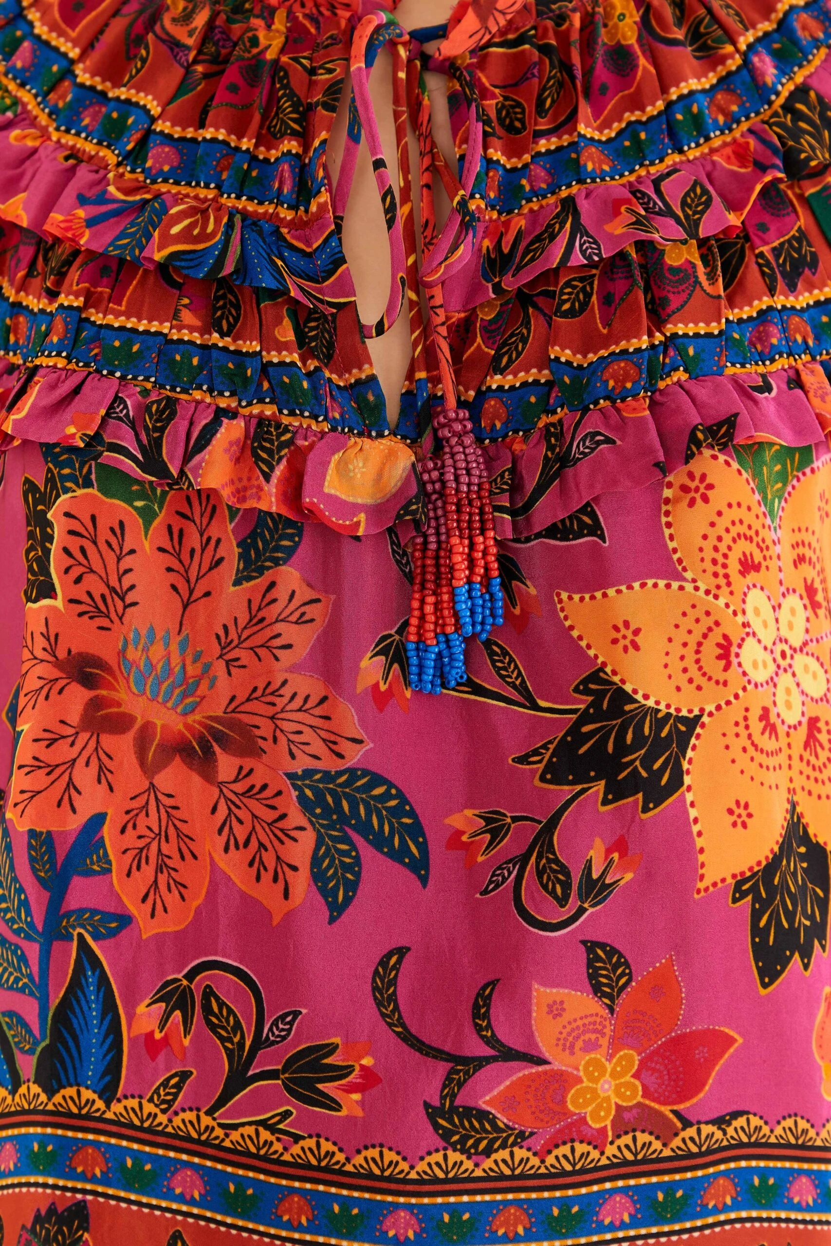 Farm Rio Pink Tropical Tapestry Long Sleeve Blouse 7 Farm Rio Pink Tropical Tapestry Long Sleeve Blouse - Image 7