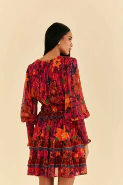 Farm Rio Pink Tropical Tapestry Mini Dress -Modern Dress World 315148 04