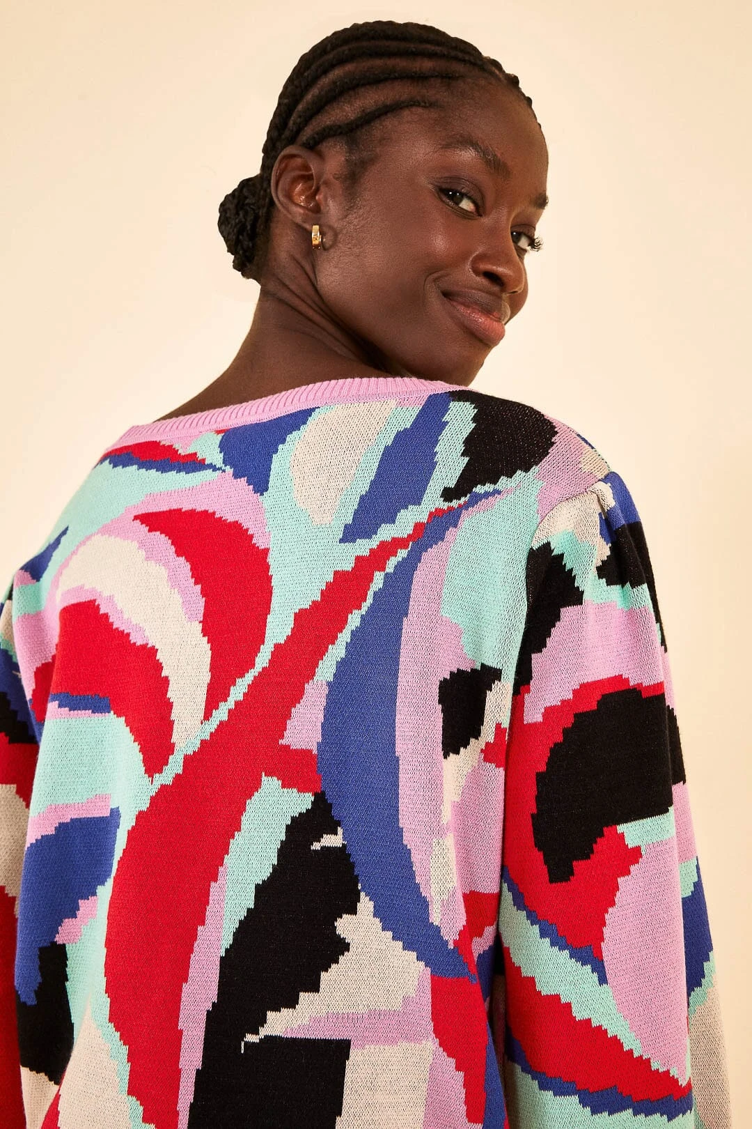 Farm Rio Colorful Monstera Knit Sweater 3 Farm Rio Colorful Monstera Knit Sweater - Image 3