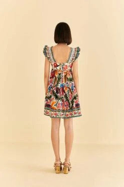 Farm Rio Off-White Tropical Yard Sleeveless Mini Dress -Modern Dress World 315948 03