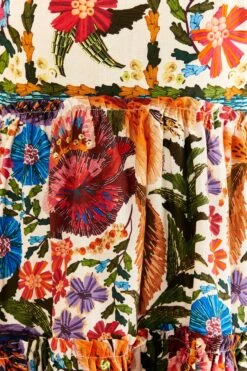 Farm Rio Off-White Tropical Yard Sleeveless Mini Dress -Modern Dress World 315948 05