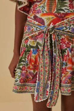 Farm Rio Off-White Tropical Yard Mini Skirt -Modern Dress World 315950 03