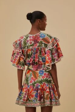 Farm Rio Off-White Tropical Yard Mini Skirt -Modern Dress World 315950 04