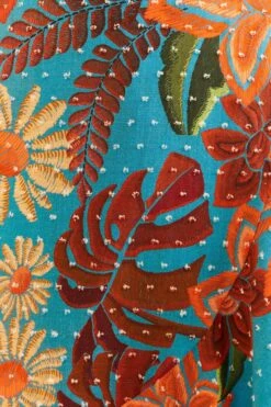 Farm Rio Blue Flower Dream Sleeveless Midi Dress -Modern Dress World 315953 05