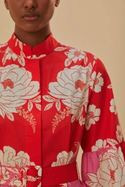 Farm Rio Pink Soft Garden Short Sleeve Mini Dress 9 Farm Rio Pink Soft Garden Short Sleeve Mini Dress -Modern Dress World 315959 04