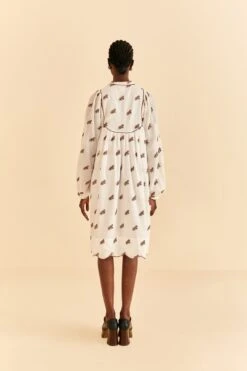 Farm Rio Off-White Embroidered Horses Midi Dress 9 Farm Rio Off-White Embroidered Horses Midi Dress -Modern Dress World 315962 04