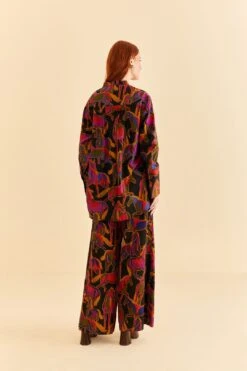 Farm Rio Black Wild Horses Maxi Shirt -Modern Dress World 315994 04