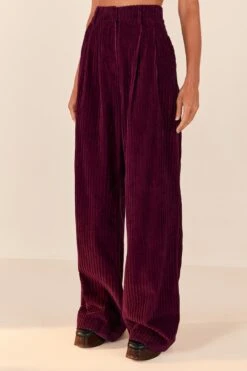 Farm Rio Burgundy Corduroy Pants 8 Farm Rio Burgundy Corduroy Pants -Modern Dress World 316009 03